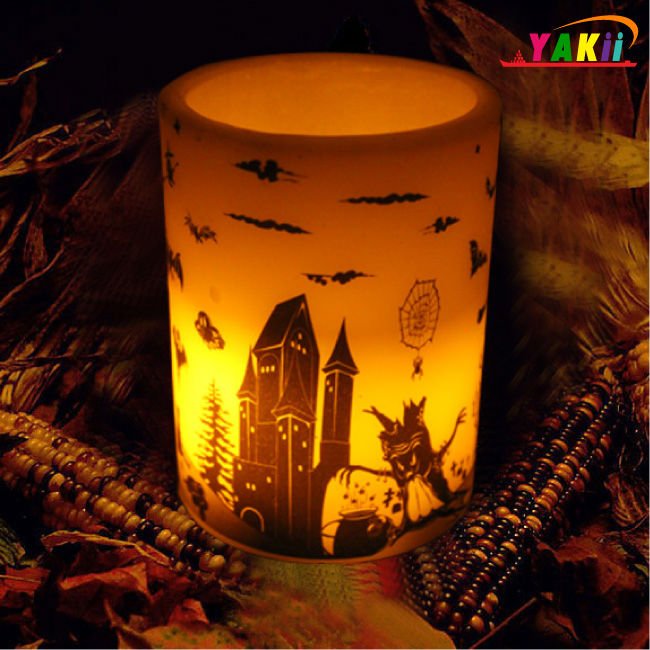 Hallowween Decoration Flamless Wax LED Candle CA151