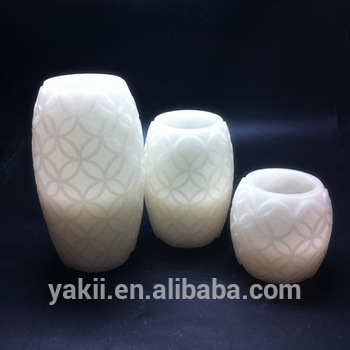 Embossed LED Candle With Daily Timer CA8140