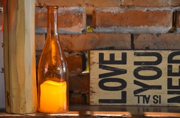 Glass Bottle LED Candle LP080