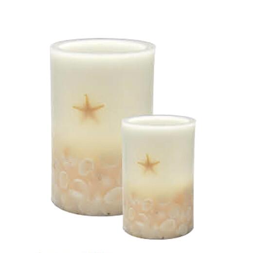 Shells Embedded LED Wax Candle CA8051