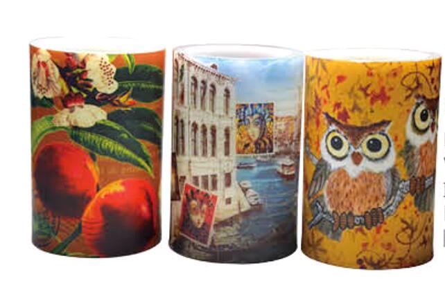  LED Wax Candle With Printing CA160