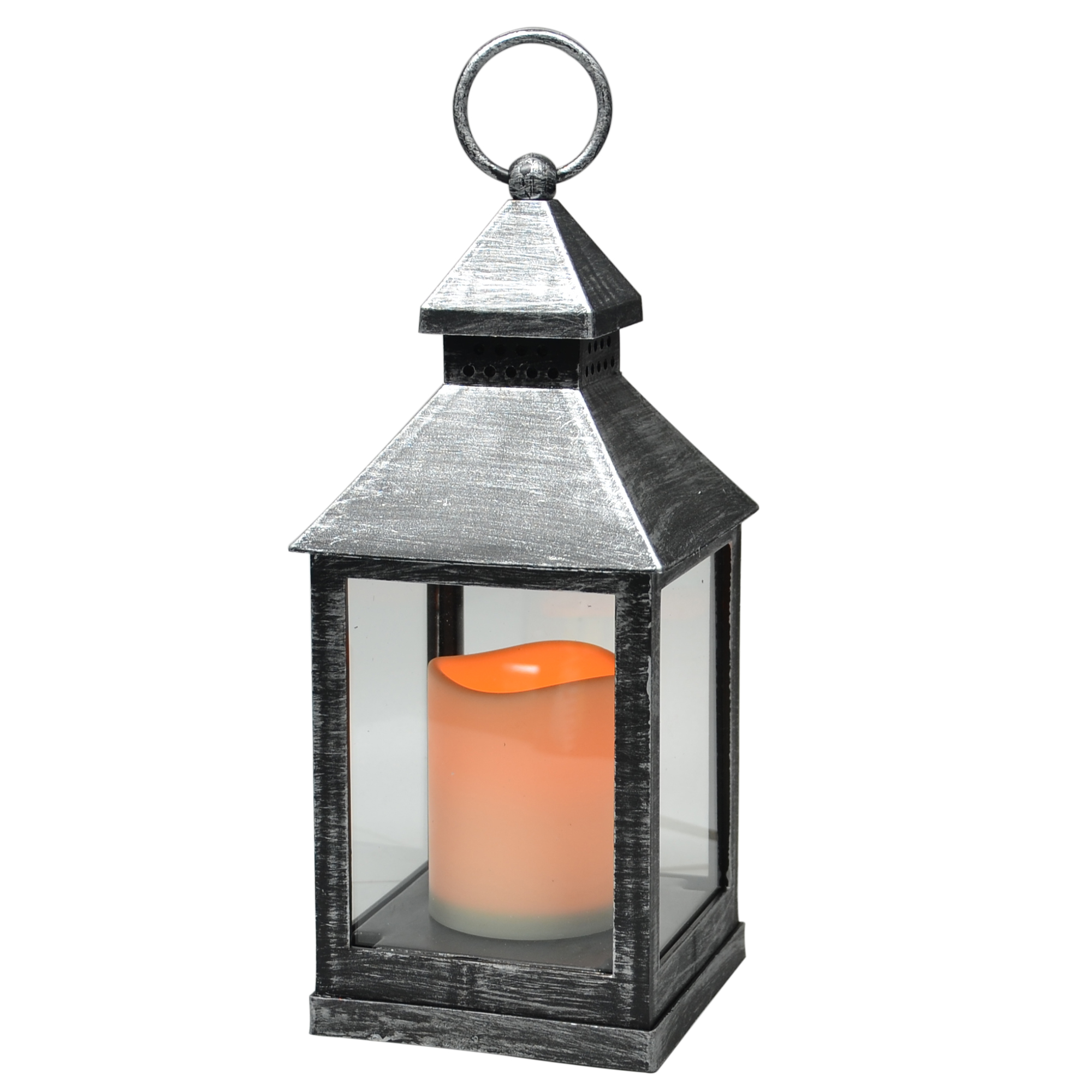 Plastic LED Candle Lantern - Black