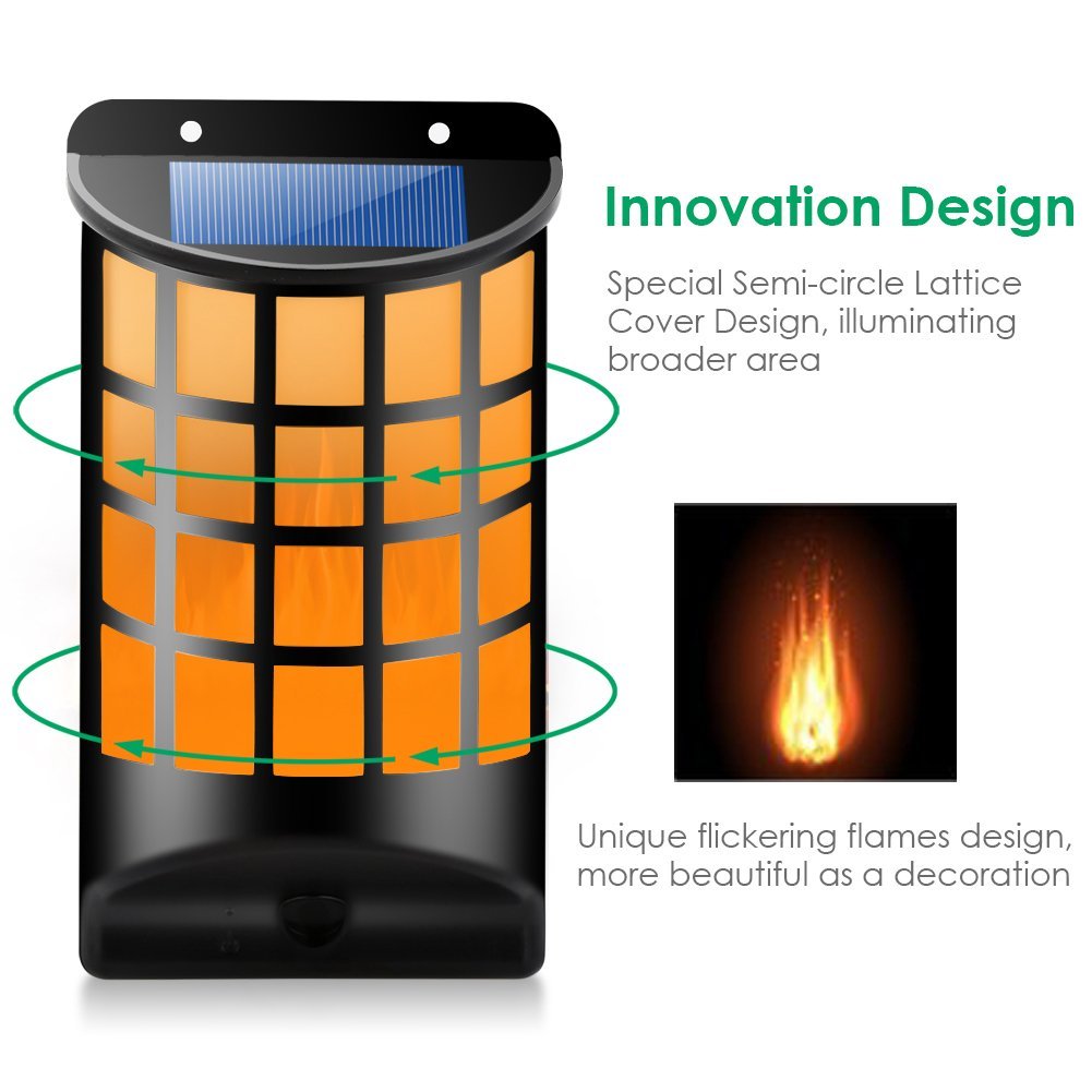 Solar Wall Lamp - Black